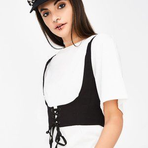 🆕 NWT Étophe Studios 'Carried Away' corset tee